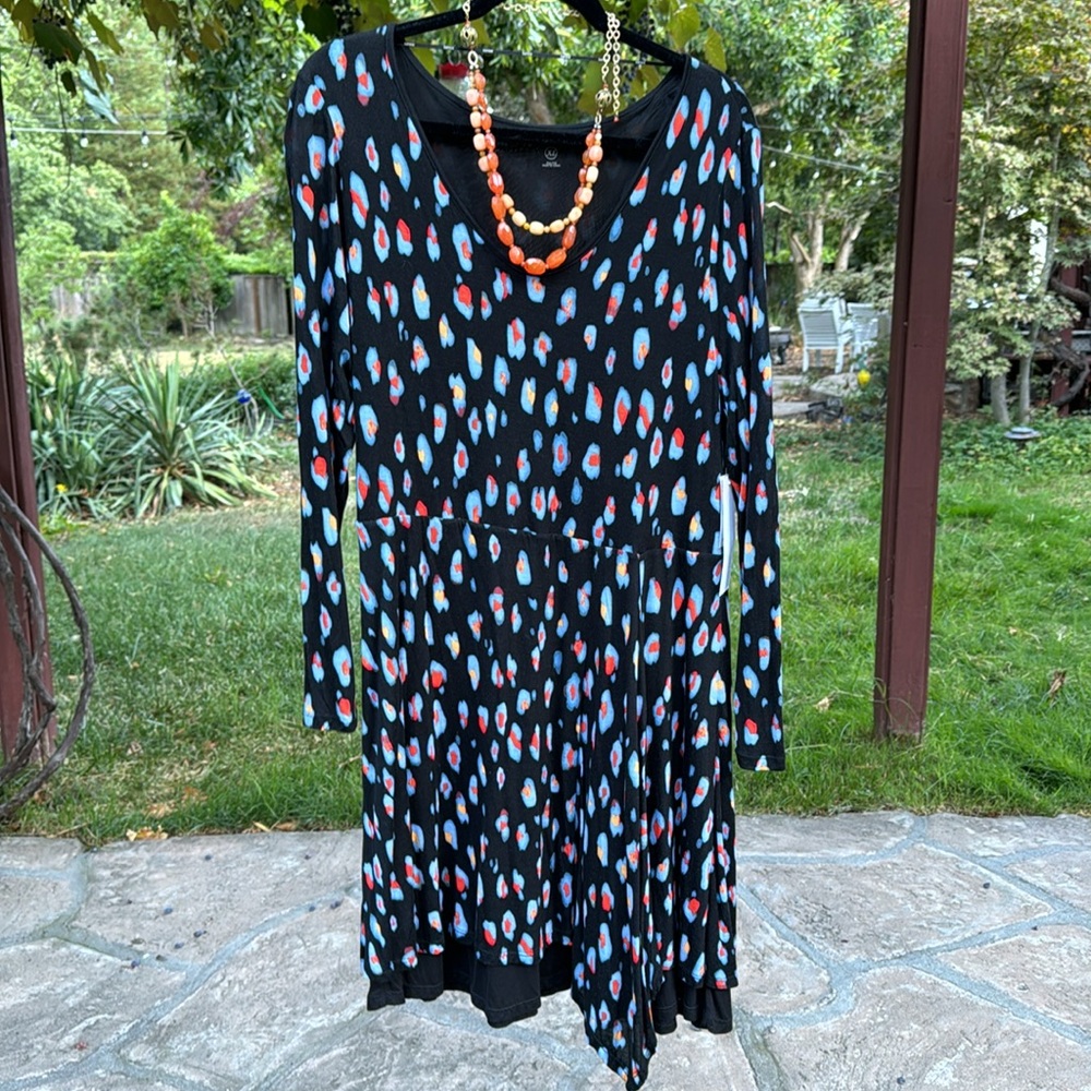 🎨 KENSIE; Brand New with Tags! Watercolor Spots Dress in Misses Size XL. - Picture 2 of 15